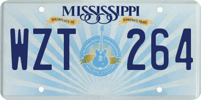 MS license plate WZT264