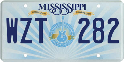 MS license plate WZT282