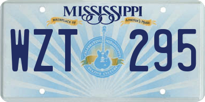 MS license plate WZT295