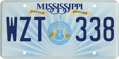 MS license plate WZT338