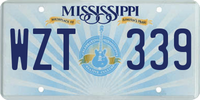 MS license plate WZT339