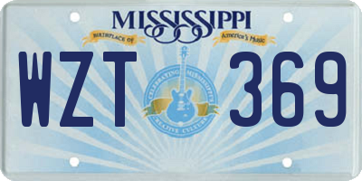 MS license plate WZT369