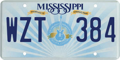 MS license plate WZT384