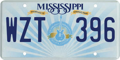 MS license plate WZT396