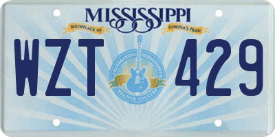MS license plate WZT429