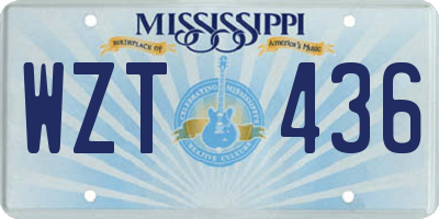 MS license plate WZT436