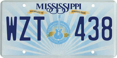 MS license plate WZT438