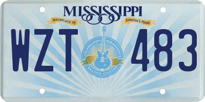 MS license plate WZT483