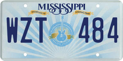 MS license plate WZT484