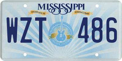 MS license plate WZT486