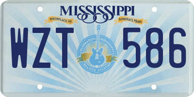 MS license plate WZT586