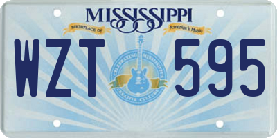 MS license plate WZT595