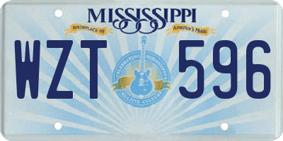 MS license plate WZT596