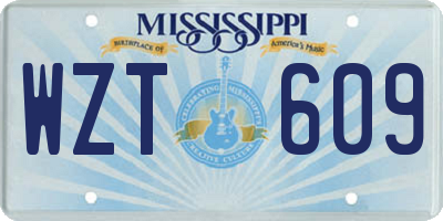 MS license plate WZT609