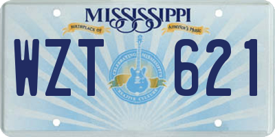 MS license plate WZT621