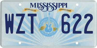 MS license plate WZT622