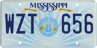 MS license plate WZT656
