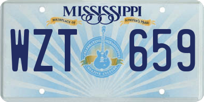 MS license plate WZT659