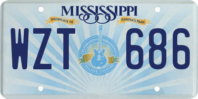 MS license plate WZT686