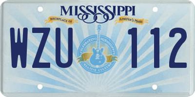 MS license plate WZU112