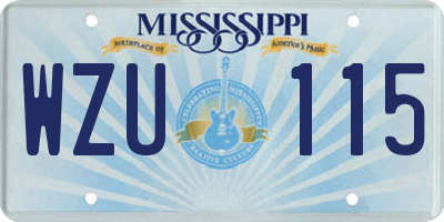 MS license plate WZU115
