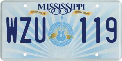 MS license plate WZU119