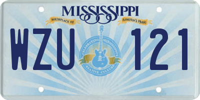 MS license plate WZU121
