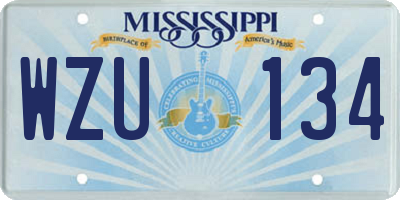 MS license plate WZU134