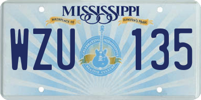 MS license plate WZU135