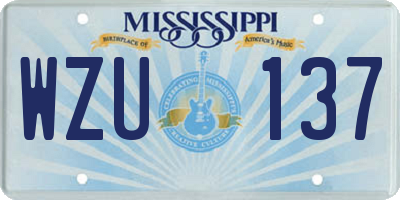 MS license plate WZU137