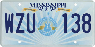 MS license plate WZU138