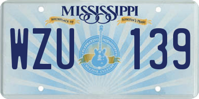 MS license plate WZU139