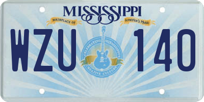 MS license plate WZU140
