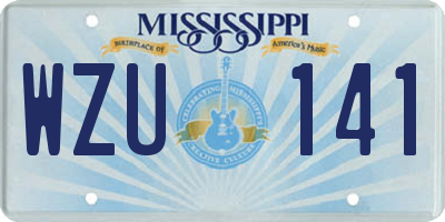 MS license plate WZU141