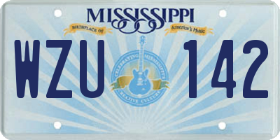 MS license plate WZU142