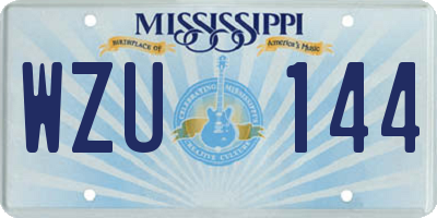 MS license plate WZU144