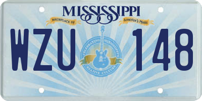 MS license plate WZU148