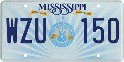 MS license plate WZU150