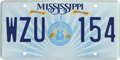 MS license plate WZU154