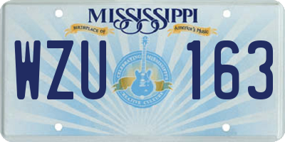 MS license plate WZU163