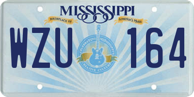 MS license plate WZU164