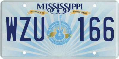 MS license plate WZU166