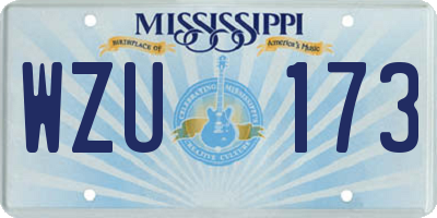 MS license plate WZU173