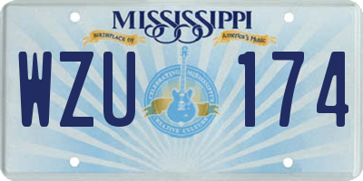 MS license plate WZU174