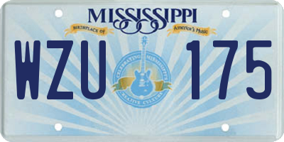 MS license plate WZU175