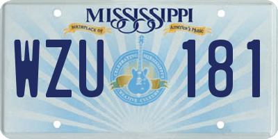MS license plate WZU181
