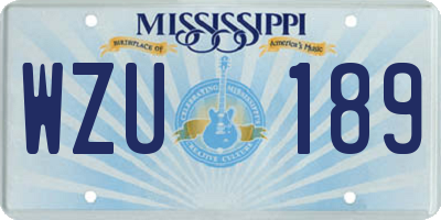 MS license plate WZU189