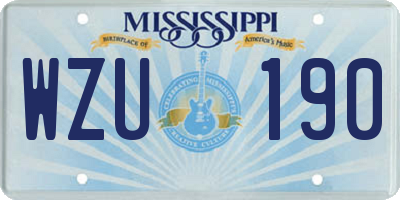 MS license plate WZU190