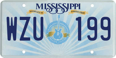 MS license plate WZU199