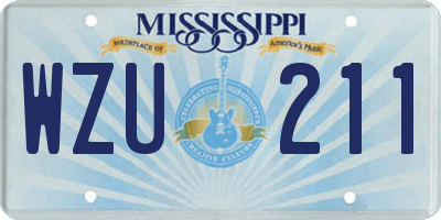 MS license plate WZU211